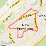 New Providence 6 mi loop route map