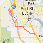 Palm City Tradition loop route map
