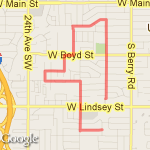 3 mile loop route map