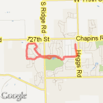 Grand Park 4 miles route map