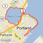 Portland harbor and back cove route map
