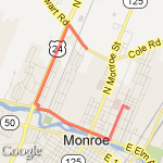 late night run T-graph route map