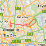 Home to Victoria Park route map
