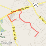 Tredmore 4miler route map