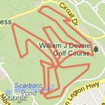 Franklin Park GC 18 Holes route map