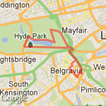 After work Hyde Park route map
