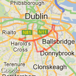 6 miles along canal dub south city  route map