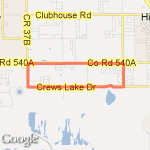 Highland/Crews Lake/Yarborough/ 540 route map