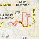 Walnut-Summer Park-135th route map