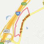 N. Brown Rd  route map