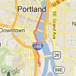 South Waterfront-Burnside Bridge route map