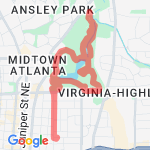 Piedmont with extension route map