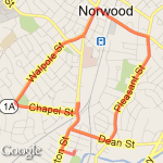 Norwood 4 miler route map