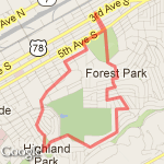 True Avondale Hash route map