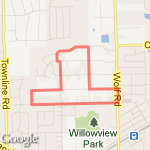 "1" Mokena Route route map