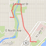 Bike path locust route map