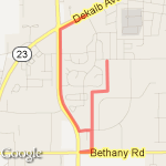 Peace Road Bike Path route map