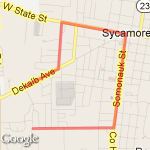 Sycamore -downtown route map