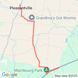 Run My Route - Running Map from Rushville to Pleasantville and back