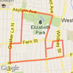 4 miles + warm up and cool down route map