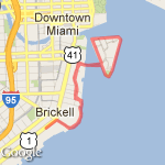 Brickell Key route map