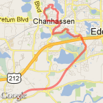 Chan city center 19 mile out to MRB Trail and back route map