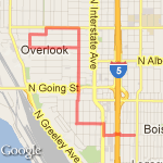 3+ Mile Overlook run route map