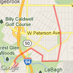 Sauganash bike trail route map