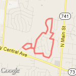 2.58 mile loop route map