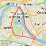 Putney Fulham loop route map
