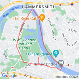 Putney Fulham loop - 8.05 Km route in putney london
