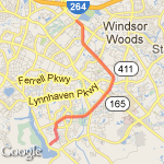 Edwin dr. Near mt trashmore route map