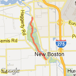 Lower Huron route map