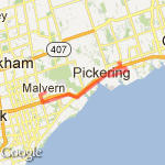 Ajax, Pickering route map