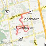 Walk 1 Run 4 Walk 1 route map