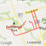 Liverpool-Glendale-Glenanna route map