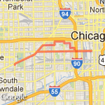 Home to Target (Roosevelt) route map