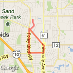 3 Mile run route map