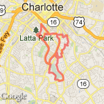 Dilworth Myers Park Eastover 15 mi route map