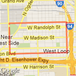 Greek Town 5k route map