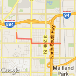 Run to 13th route map