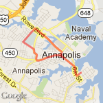 Eastport to Stadium route map