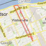 Lincoln to riverside and back 8 k route map