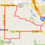 Random Run route map