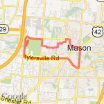 10 Mile VOA start & finish route map