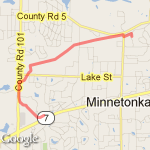 Williston Run route map