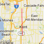 Interurban biking route map