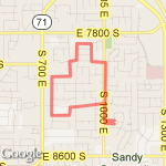 modified fun run route route map