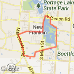 10 Mile Run from Home route map