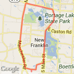 12 Mile Run from Home route map